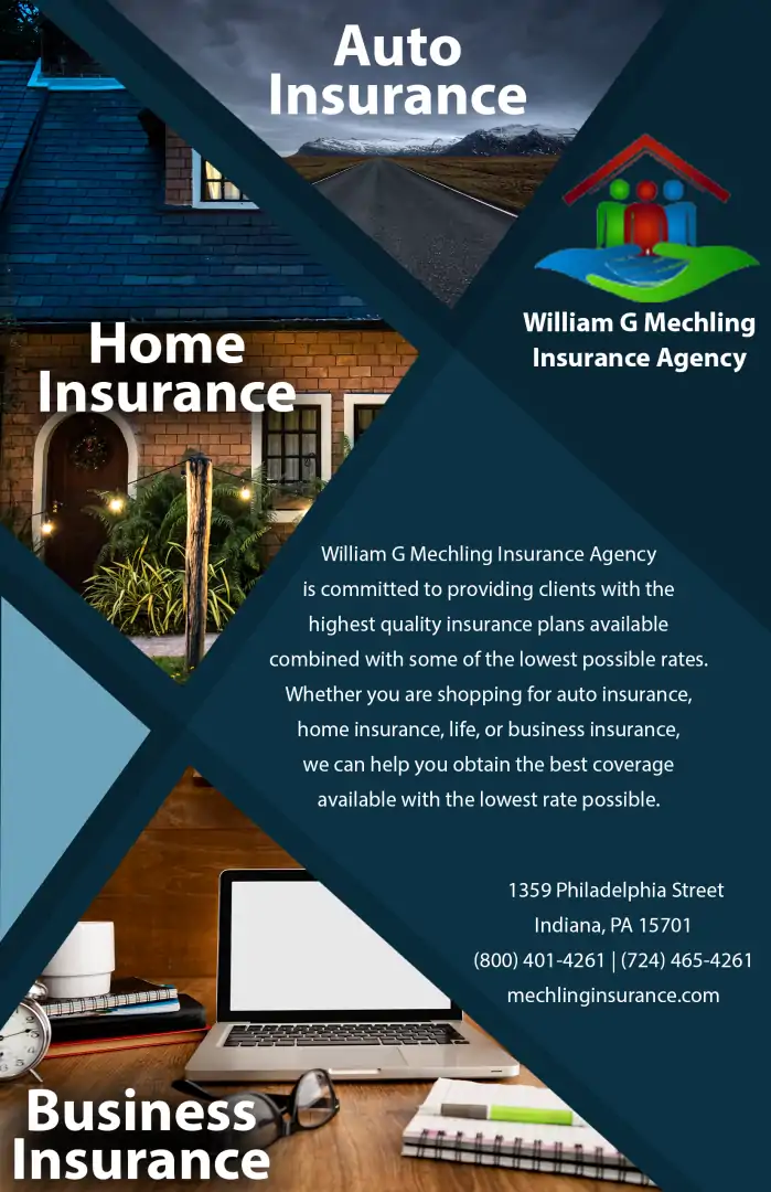 William G Mechling Insurance advertisement